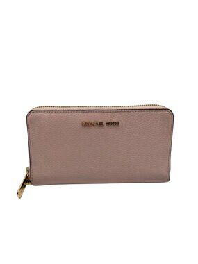Michael Kors Pink Leather Jet Set Travel Wallet